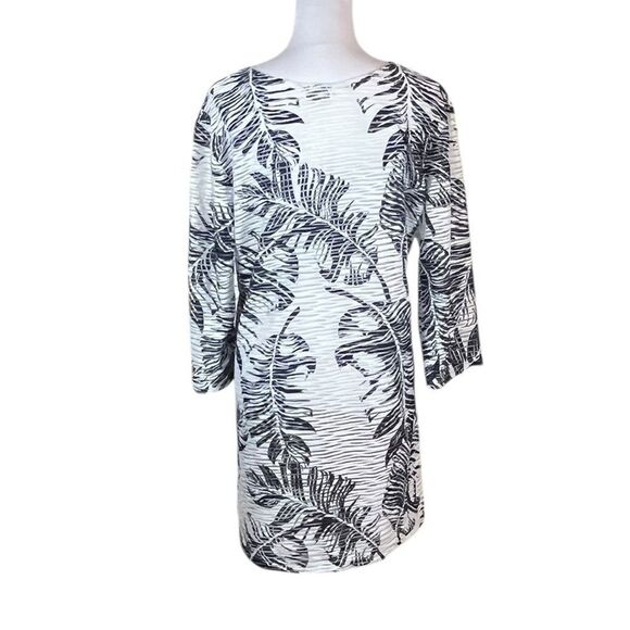 J Valdi Women’s Tropical Palms Swim Coverup, Size XL - Picture 2 of 7